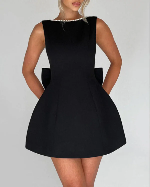 Enchantress Bow Mini Dress - Image 5