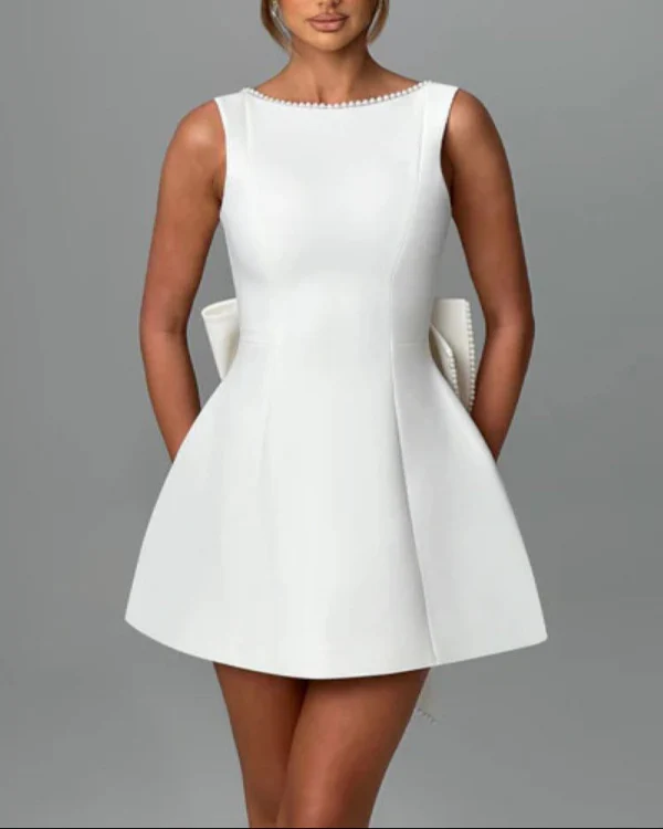Enchantress Bow Mini Dress - Image 9