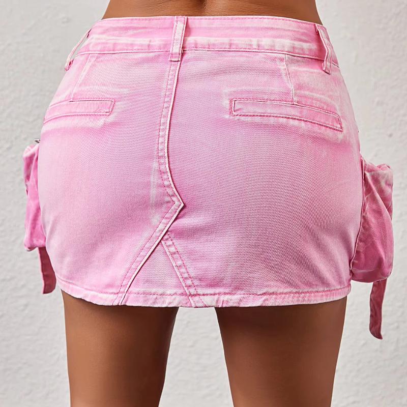 Enticing 3D Pockets Mini Skirts - Image 7