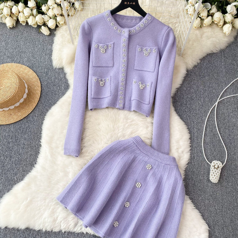 Ethereal Knit Skirt Set - Image 2