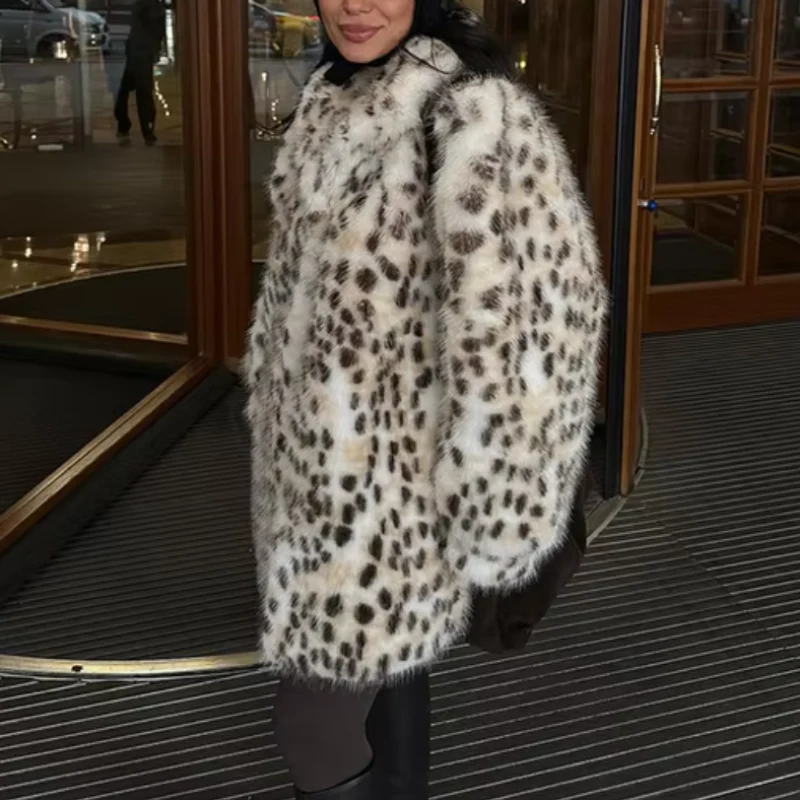 Feline Glam Leopard Open Coat - Image 2