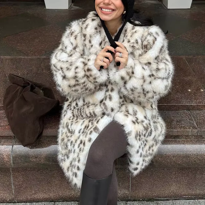 Feline Glam Leopard Open Coat - Image 4