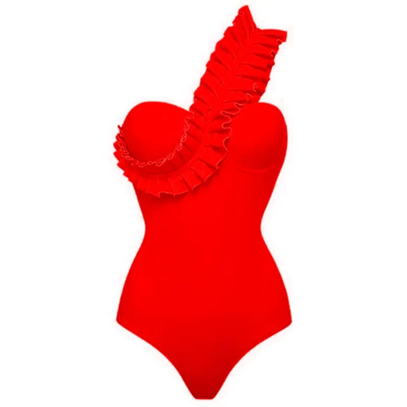 Flirty Ruffle Bombshell Swimsuit - Image 3