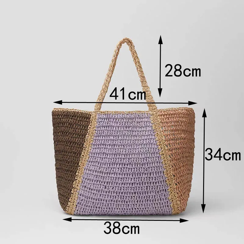 French Riviera Woven Tote Bag - Image 5