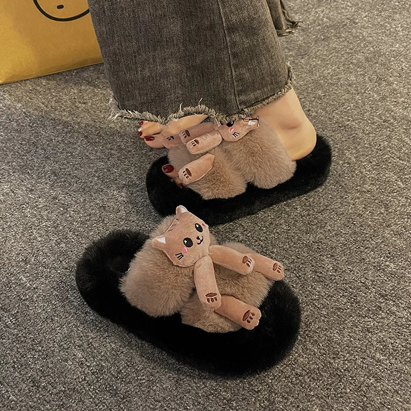 Funny Wild Plush Slippers - Image 8