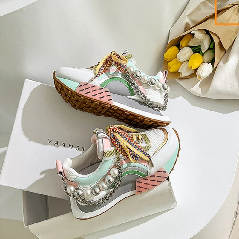 Fusion Pearl Chunky Sneakers - Image 9