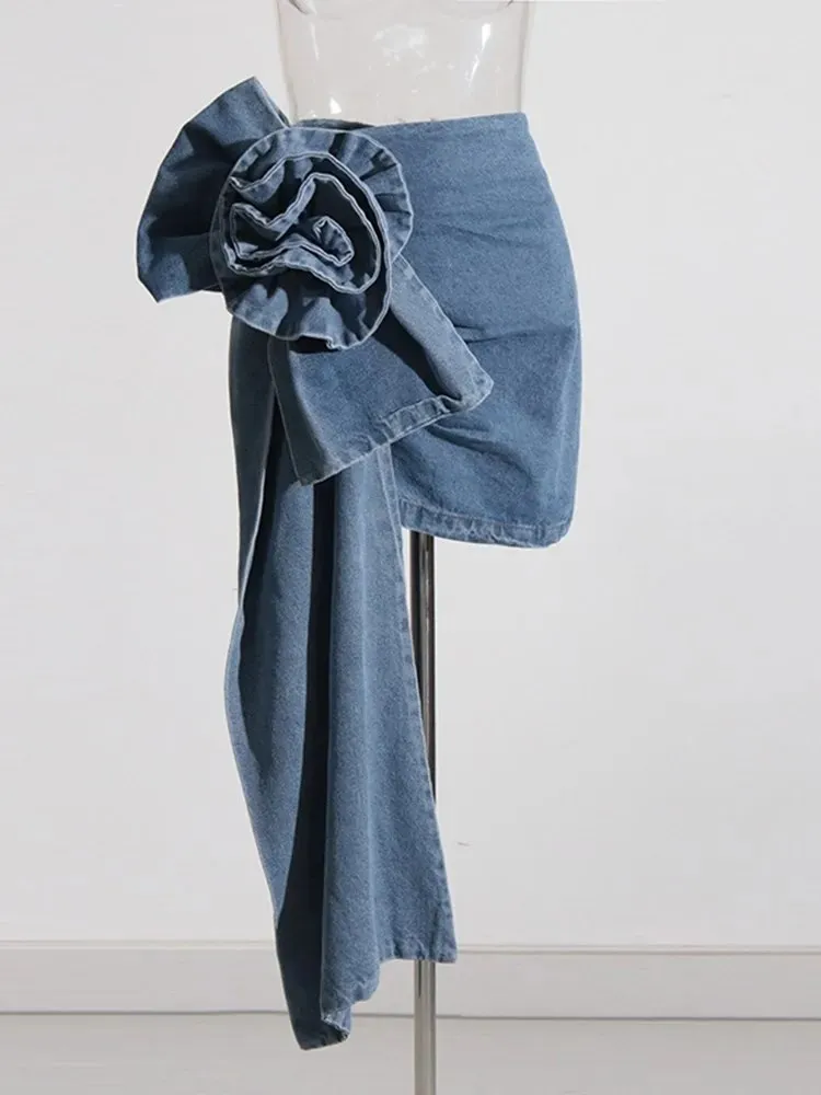 Gala Chic Denim Skirt - Image 4
