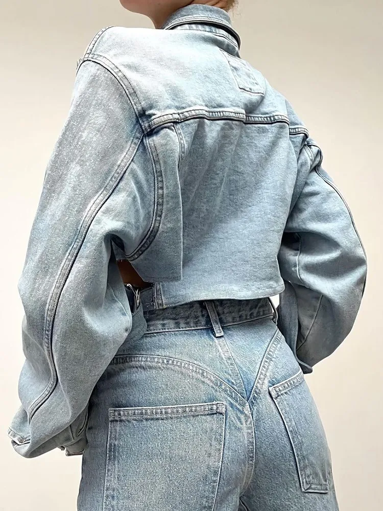 Glasgow Cropped Denim Jacket - Image 4