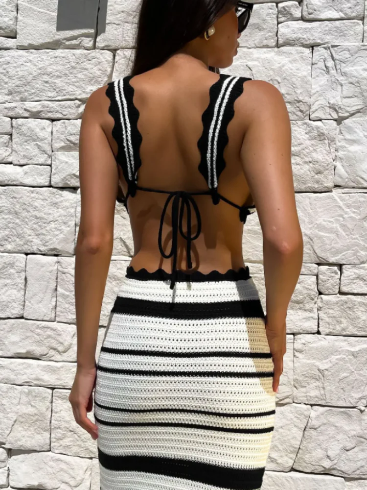 Highland Stripe Maxi Skirt Set - Image 5