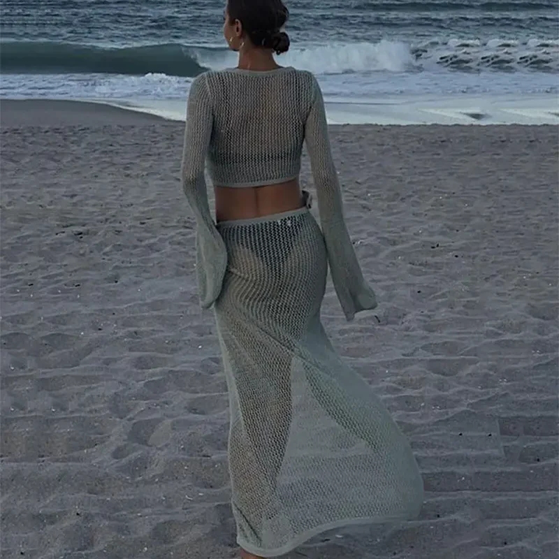 Hollow Hottie Slit Skirt Set - Image 4