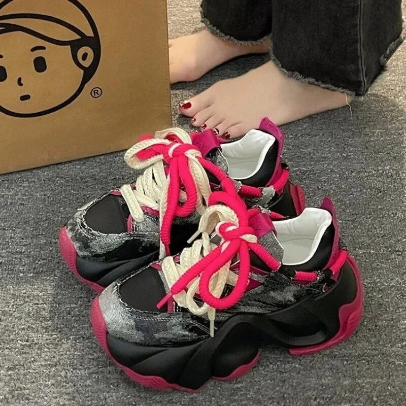 Invista Denim Chunky Sneakers - Image 2