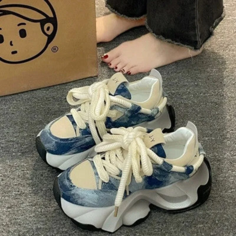 Invista Denim Chunky Sneakers - Image 3