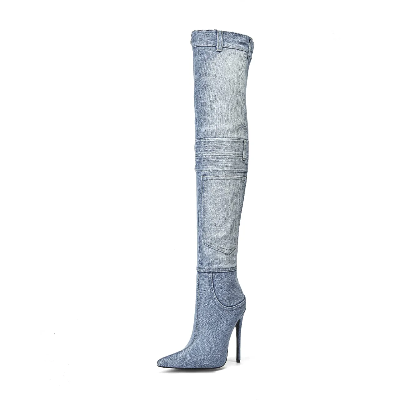 Jackson High Denim Heels - Image 9