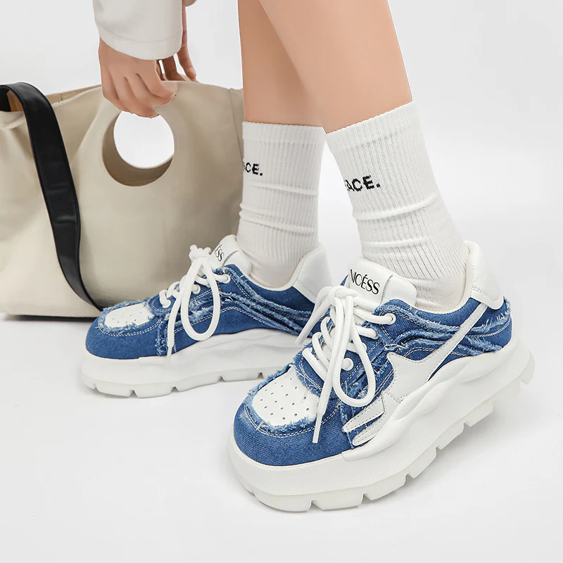 Jordi Platform Denim Sneakers - Image 3