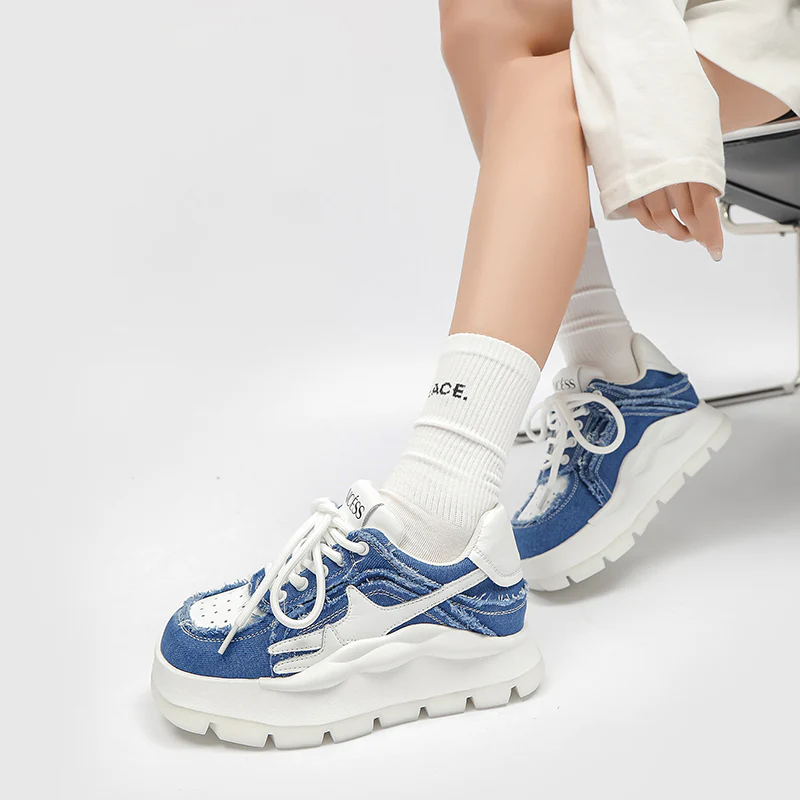 Jordi Platform Denim Sneakers - Image 6