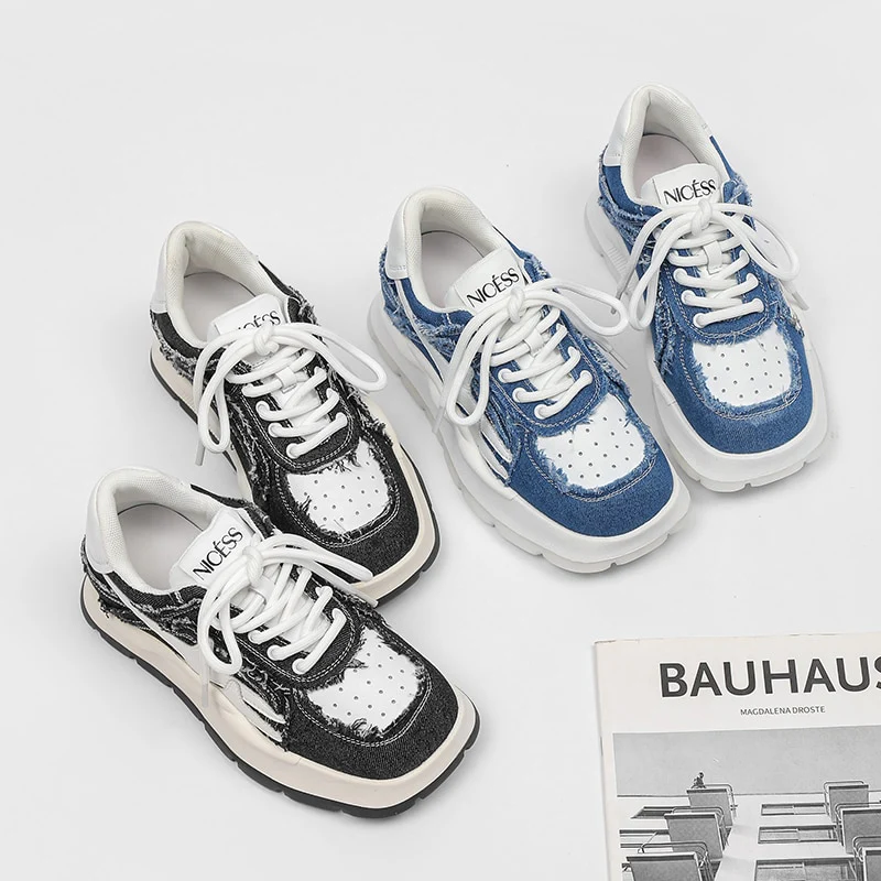 Jordi Platform Denim Sneakers - Image 7