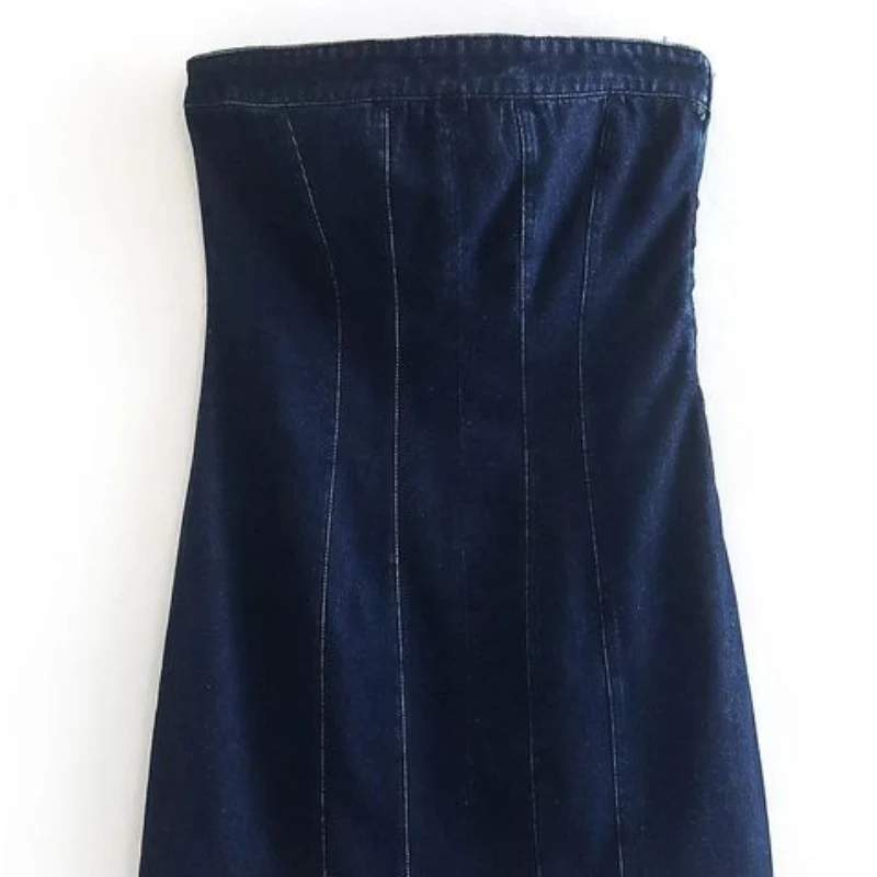 Katy Sexy Denim Dress - Image 3