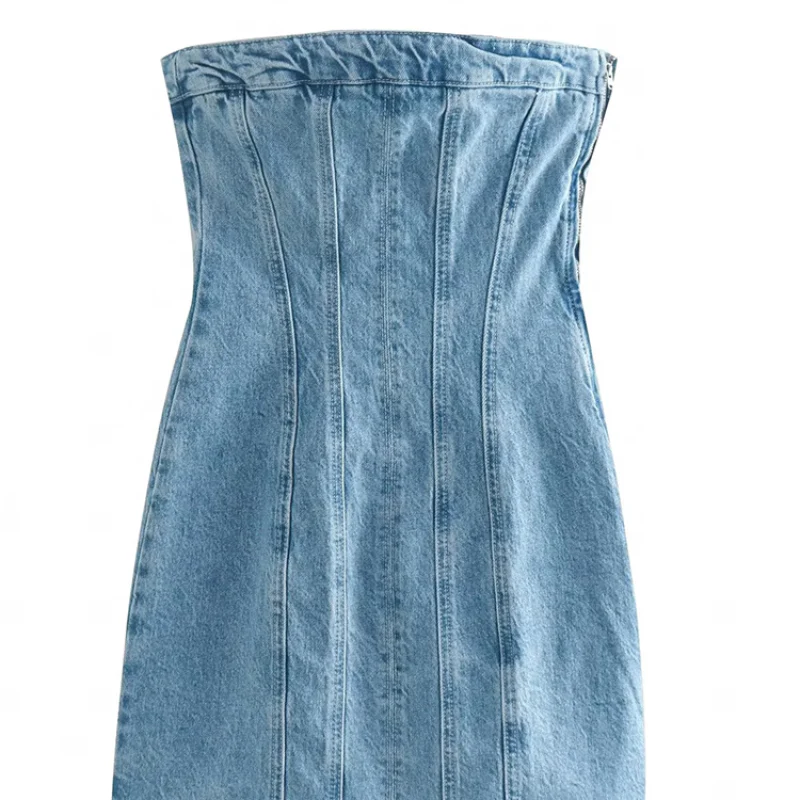 Katy Sexy Denim Dress - Image 4