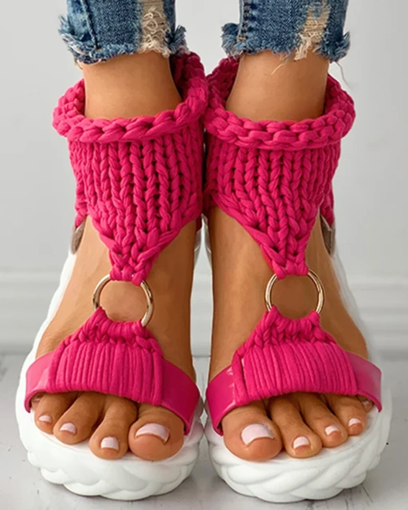 Knit Knots Platform Slippers - Image 2