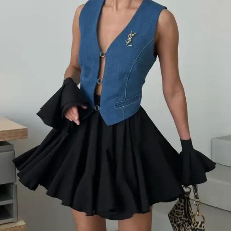 Ladylike High Waist Ruffle Skirt - Image 2