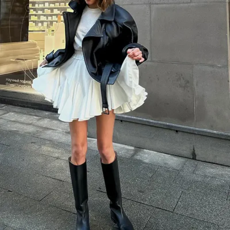 Ladylike High Waist Ruffle Skirt - Image 3