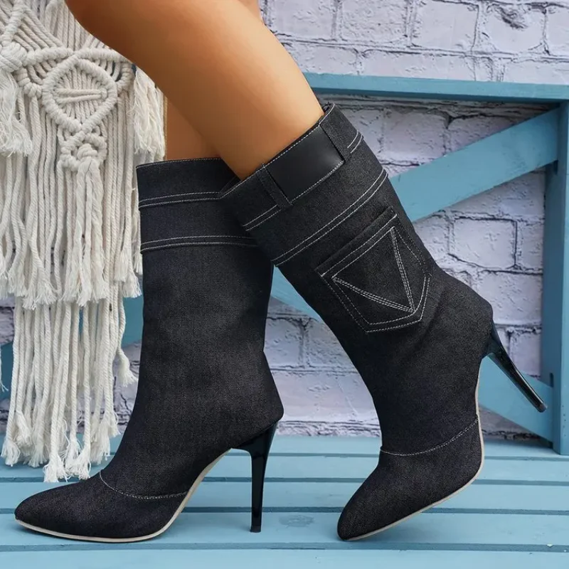 Lexington Denim Heels - Image 4