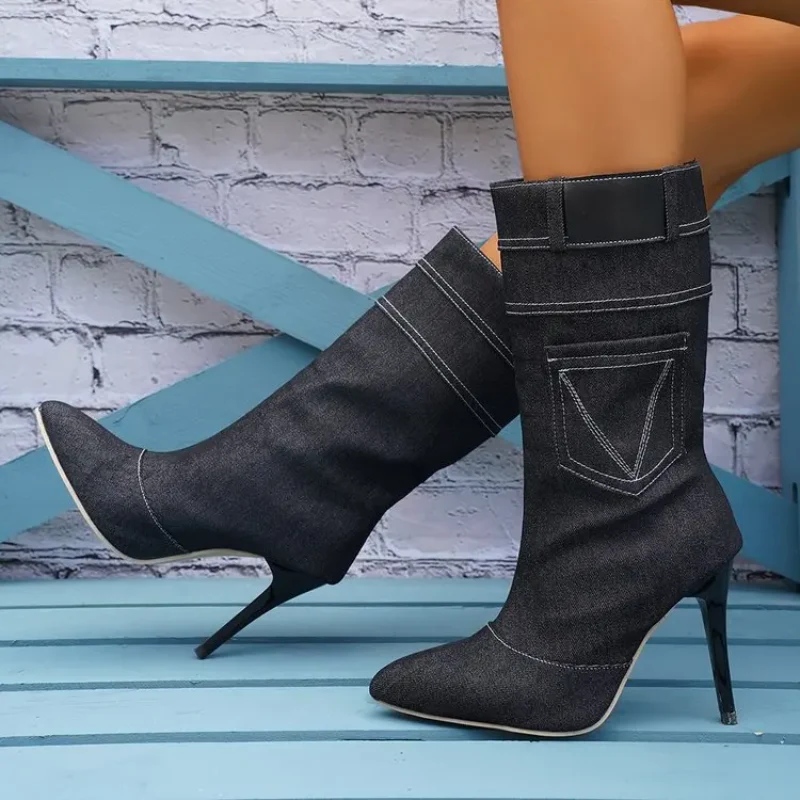 Lexington Denim Heels - Image 6