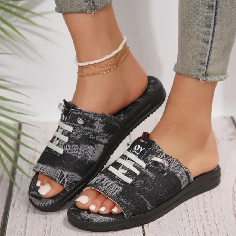 Lexy Urban Denim Slippers - Image 3