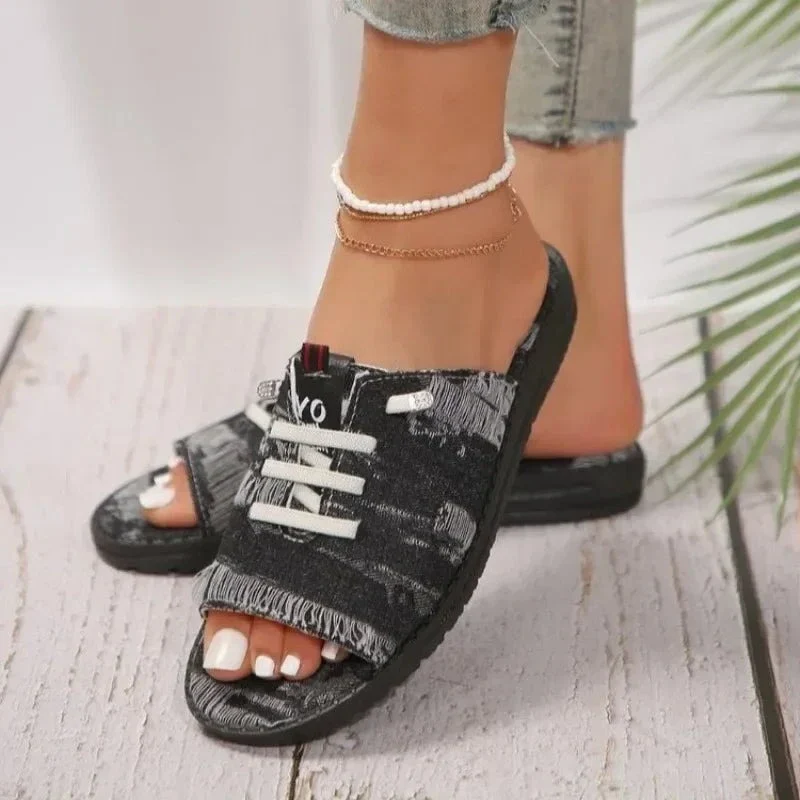 Lexy Urban Denim Slippers - Image 5