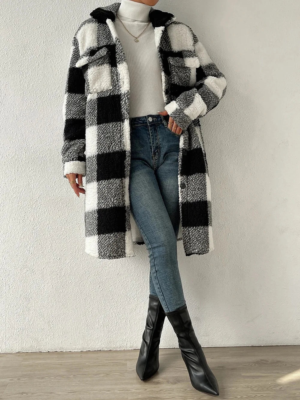 Lumia Checkered Coat - Image 2