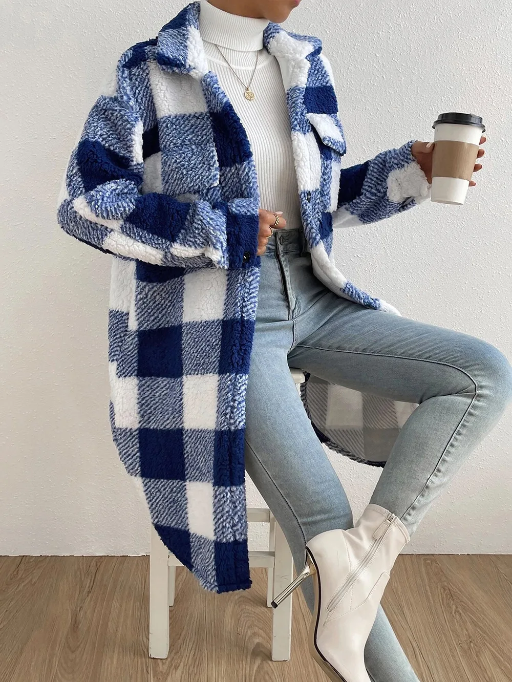 Lumia Checkered Coat - Image 3