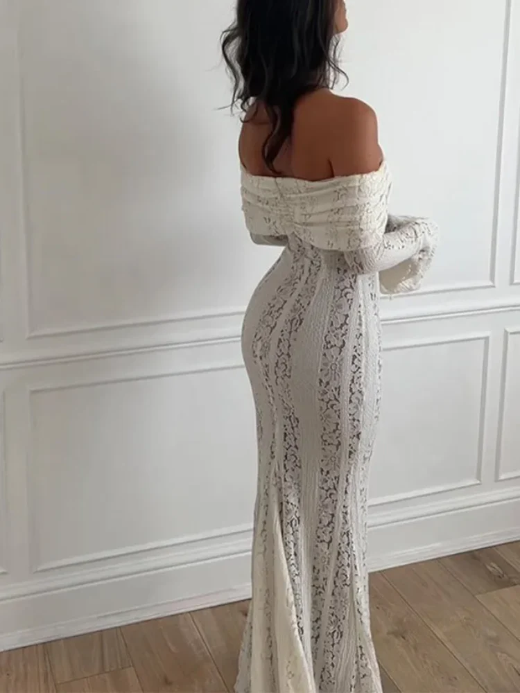 Lumine White Mermaid Dress - Image 8