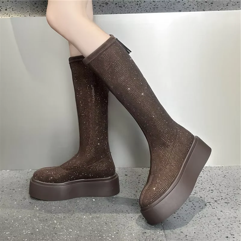 Lustrous Ember Long Boots - Image 4