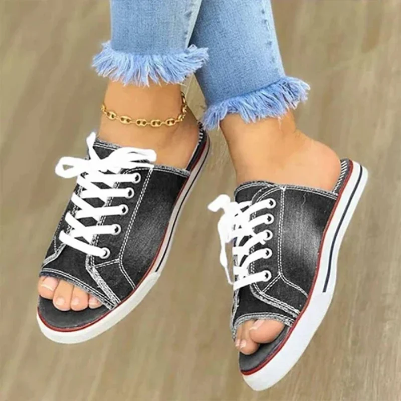 Mandinga Denim Tennis Slippers - Image 3