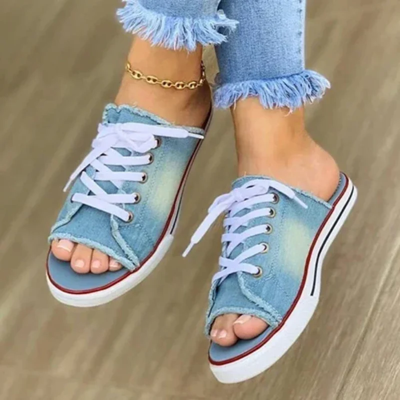 Mandinga Denim Tennis Slippers - Image 5
