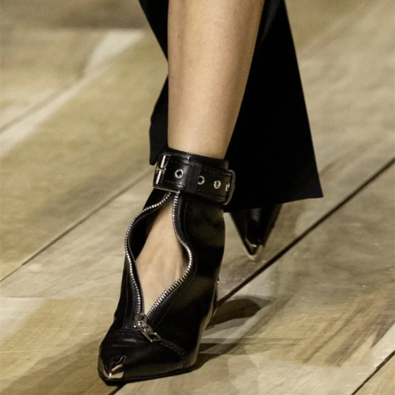 Manilla Zipper Heels - Image 7