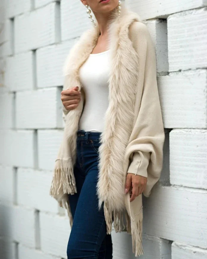 Maple Leaf Knitted Cape - Image 2