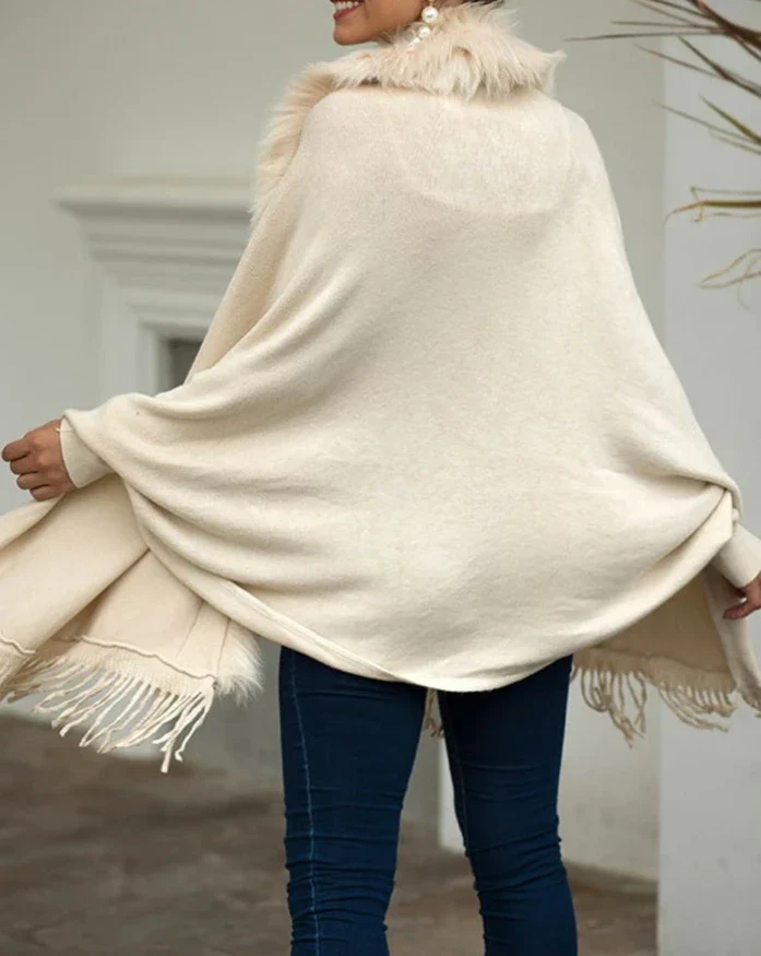 Maple Leaf Knitted Cape - Image 3