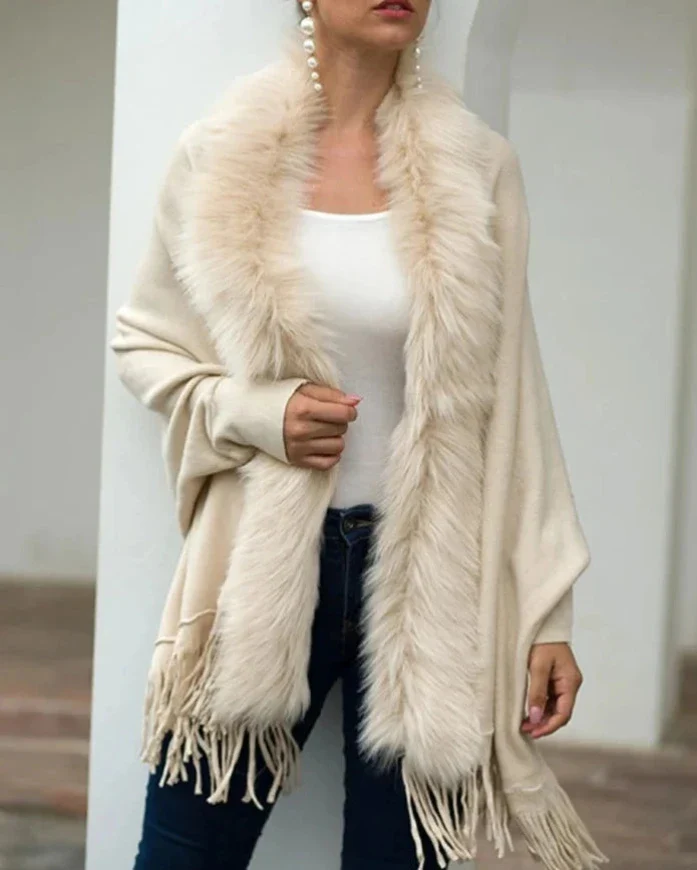 Maple Leaf Knitted Cape - Image 4
