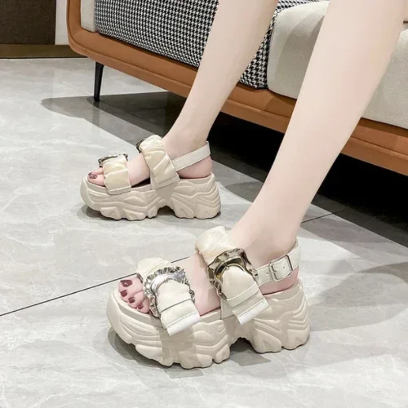 Maria Rhinestone Platform Sandals - Image 4
