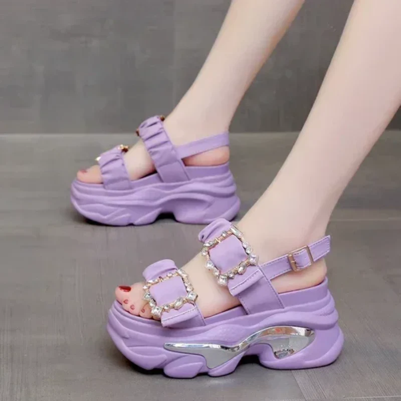Maria Rhinestone Platform Sandals - Image 7