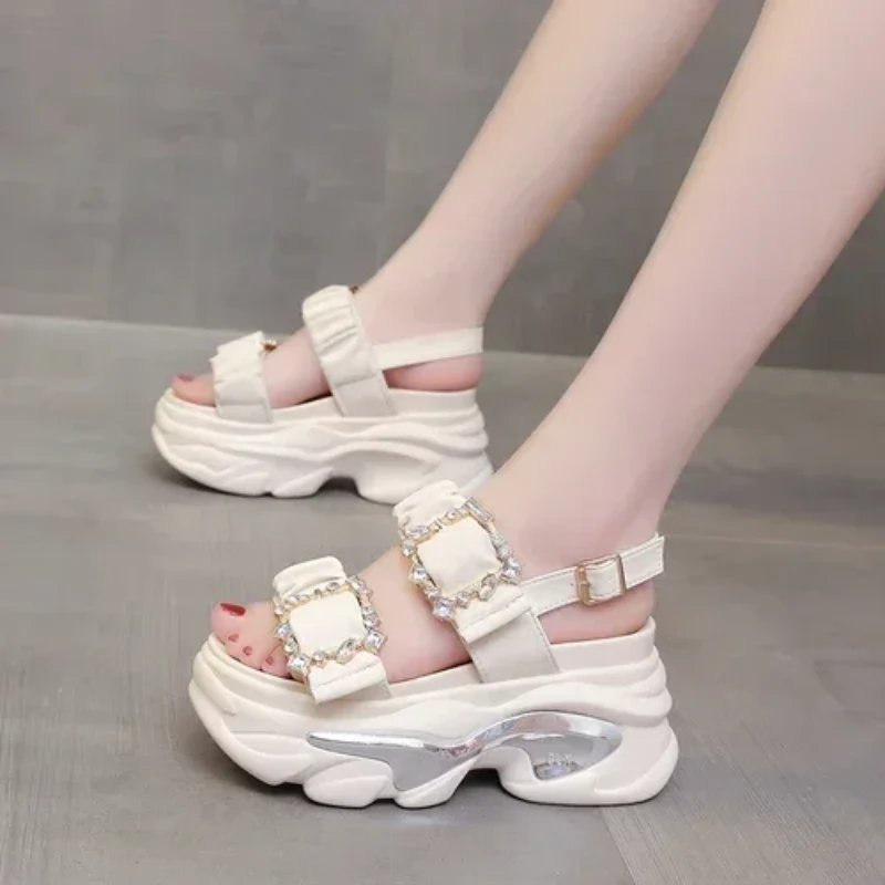 Maria Rhinestone Platform Sandals - Image 8