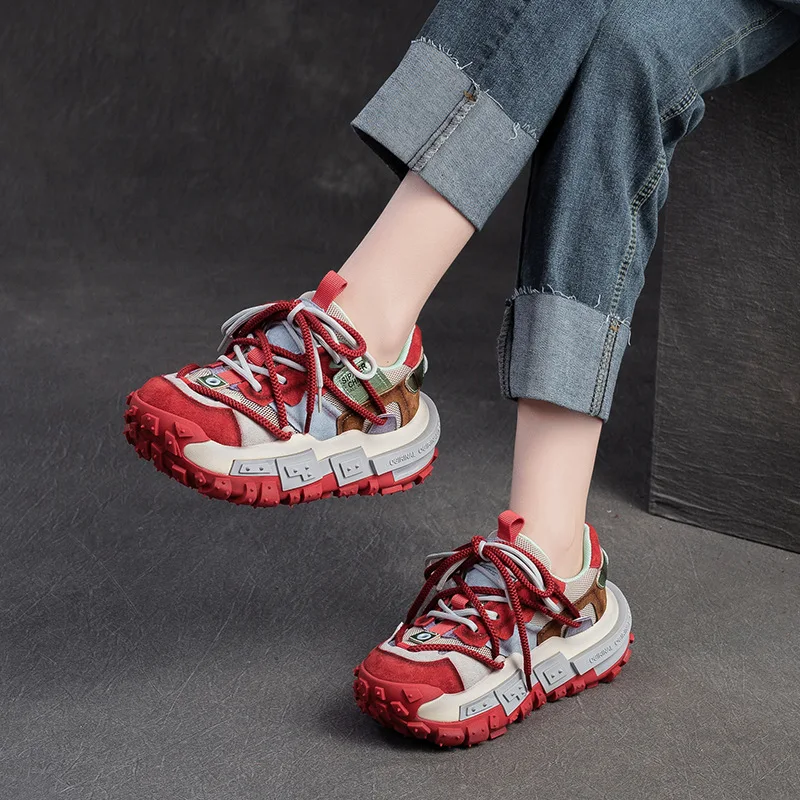 Mixed Media Sneakers - Image 4