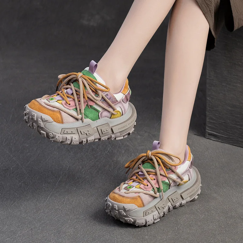 Mixed Media Sneakers - Image 5