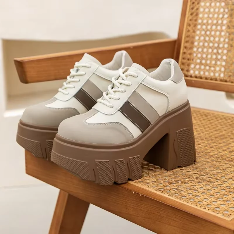 Mocha Lace-Up Booties - Image 3