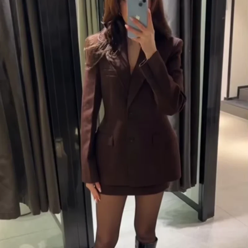 ModernMuse Blazer Skirt Set - Image 5