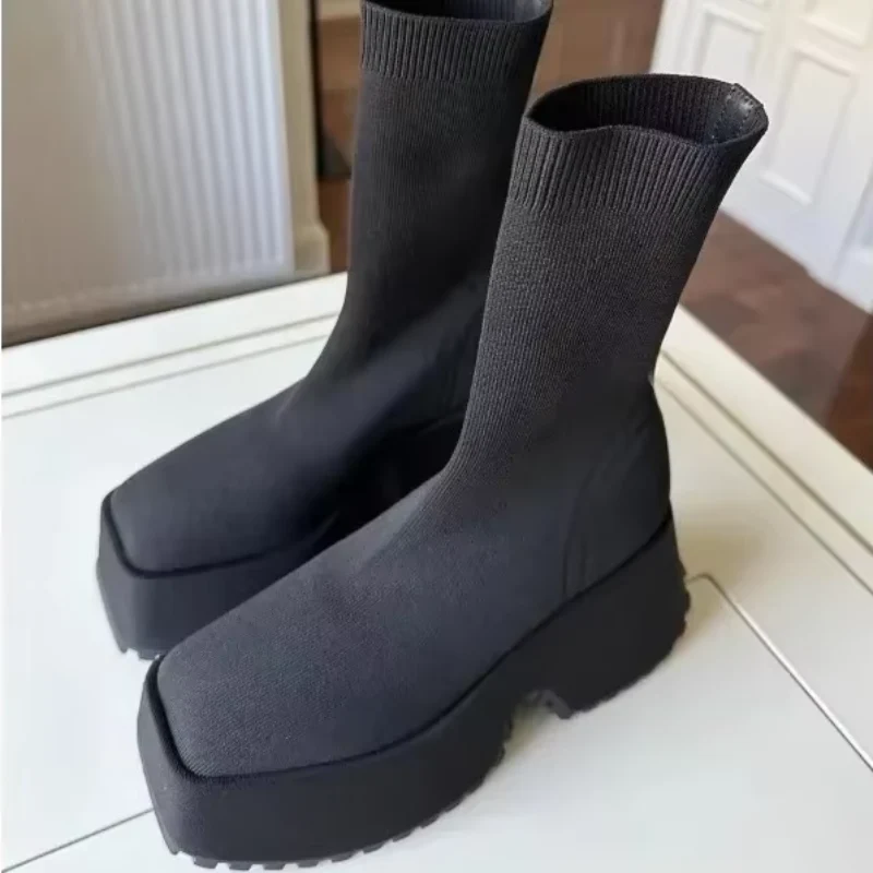 Obsidian Allure Sock Boots - Image 5