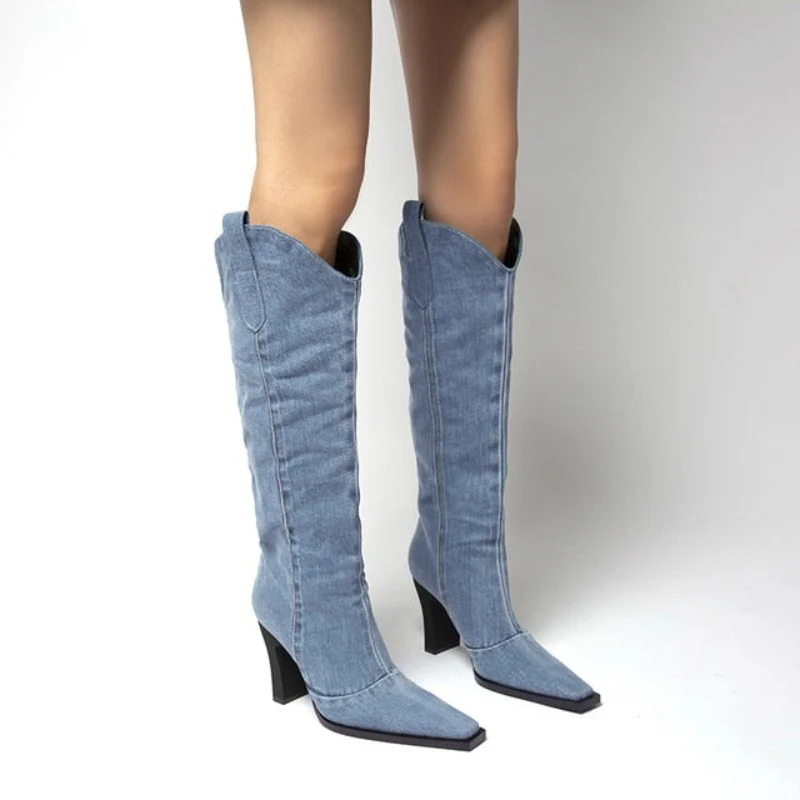 Oklahoma Denim High Boots - Image 4