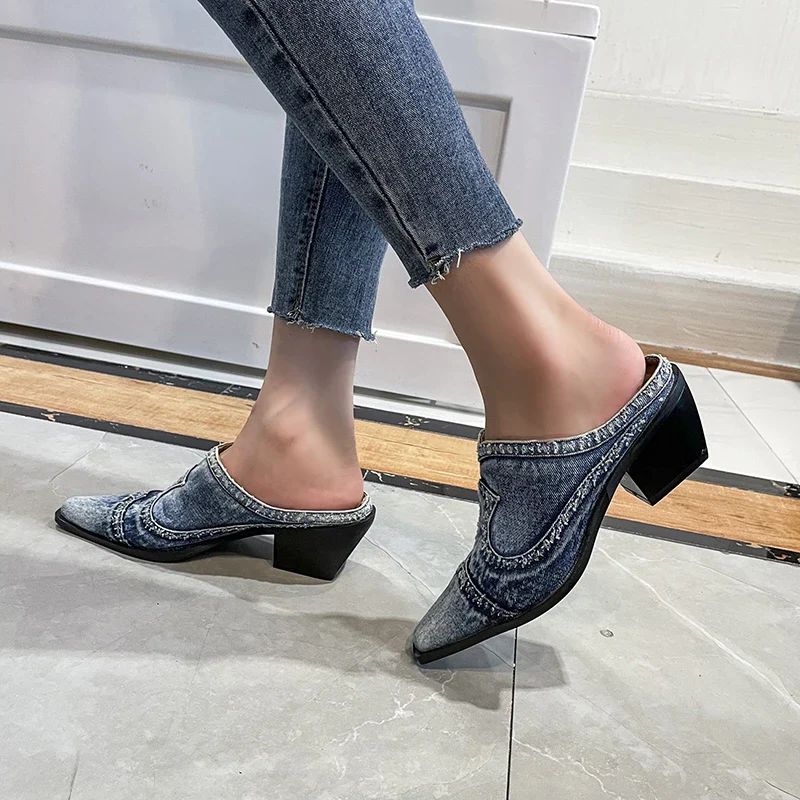 Omega Denim Slippers - Image 3