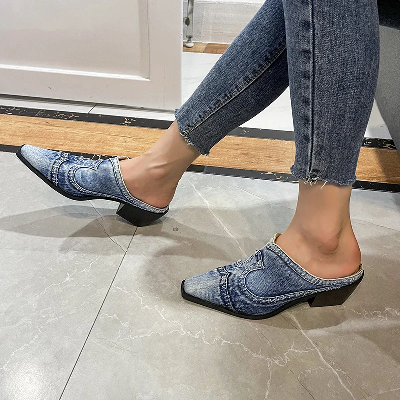 Omega Denim Slippers - Image 4